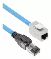 ACT Blue CAT6A S/FTP paruoštas montavimui kabelis 80 m, RJ45 kištukas – lizdas, B2ca, PoE++ 100W