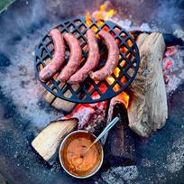Bbq-toro ketaus kepimo grotelės su 3 kojomis, apvalios, olandiško puodo padėkliukas, grilio priedai, trikojis, grilio grotelės, ketaus grotelės, puodo stovas, grotelės, ugnies grotelės, grilio plokštė, ketaus grotelės (skersmuo 30 cm)