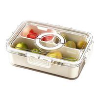 Food Storage Box with Lid And Handle Transparent Snack Organizer Moisture-proof Kitchen Container for Nuts Candies Biscuits Dried Fruits M C