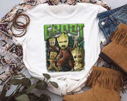 Marvel Guardians of the Galaxy Groot Portrait I Am Groot Unisex T-shirt Birthday Shirt Gift For Men Women Kid Hoodie Sweatshirt Toddler Tee 100 gray