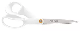 Fiskars F061200487 biuro žirklės, tiesus pjūvis, nerūdijantis plienas, balta