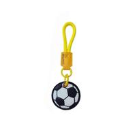 Leather Football Pendant Keychain & Card Holder - Creative Gift for Backpacks brown