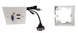 Sieninis jungiklis su HDMI, VGA, USB A ir 3,5 mm lizdu Vivolink WI221293