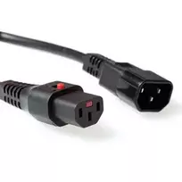 ACT maitinimo laidas C13 IEC Lock C14 juodas 1 m PC1024 230V 10A