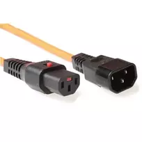 ACT maitinimo laidas su užraktu C13 – C14 oranžinis 3 m PC942 230V 10A