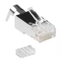 ACT FA2000 CAT6A ekranuotas RJ45 modulinis jungtis apvaliam kabeliui (7–8 mm), 25 vnt.