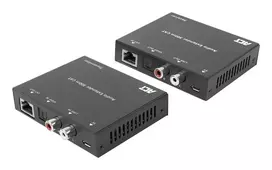 Garsinio signalo praplėtimo rinkinys ACT AC7710 – skaitmeninis/analoginis per Cat5e/Cat6 su DAC, TOSLINK I/O, iki 300 m, maitinamas per USB 5V