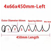 Custom Vending Machine Accessories, Compression Spiral Spring For 6 Products Left, 4x 66mm x 450mm xSpacing 66mm,2Pcs 4 red