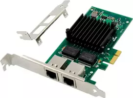Tinklo plokštė „MicroConnect I350-T2“ PCIe x1, dviejų prievadų 1GbE