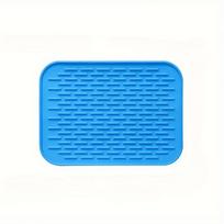 Silicone Trivet Mat Hot Pot Holder Driying Mat for Hot Dishes, Hot Pots and Hot Pan, Non Slip Heat Resistant Hot Pads for Table (Blue,21.5x15.5CM) mėlyna