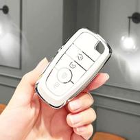 For Ford Edge Explorer Mustang Fusion Raptor F250 F350 F450 F550 Car Key Shell Fob Cover Smart Remote Accessories Keychain gray