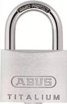 ABUS Titalium 64TI/40 spynų rinkinys, 4 vnt., vienodai užrakinami, 5 raktai, 40 mm kilpa