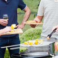 Barbecook apvali kepimo grotelė 43 cm su dviem fiksuotomis rankenomis, skirta optima/loewy 45, nerūdijantis plienas