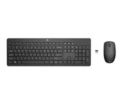 HP 230 belaidis pelės ir klaviatūros rinkinys, pilno dydžio, belaidis, RF, membraninis, juodas, su pele