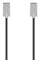 Hama Ultra-Slim HDMI laidas 2 m HDMI A tipas (Standartinis) Juodas, Sidabrinis