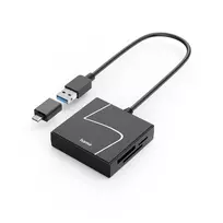 Hama 00200148 kortelių skaitytuvas USB 3.2 Gen 1 (3.1 Gen 1) Type-A/Type-C juodas