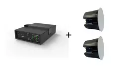 Vivolink Audiopack garsiakalbių rinkinys su 6.5 colio 40W žemų dažnių garsiakalbiu ir 2 aukštos klasės lubiniais garsiakalbiais (ribotas paketo pasiūlymas) juodas laidinis 110 W