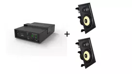 Vivolink Audiopack Subwoofer + 2 aukščiausios klasės įmontuojami sieniniai garsiakalbiai (Riboto komplekto pasiūlymas) Juoda Laidinė 110 W