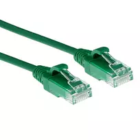 ACT Green 10 metrų LSZH U/UTP CAT6 plonas duomenų centro pataisinis kabelis su RJ45 jungtimis