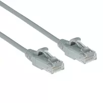 ACT pilkas 0,15 m LSZH U/UTP CAT6 plonas jungiamasis kabelis su RJ45 kištukais