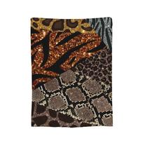 Leopardo Vaivorykštės Antklodė Imituotas Spaudinys Pūkuota Nuostabi Šilta Mesti Antklodė Lovatiesei Pavasaris Ruduo 75x100cm (30x40inch) black