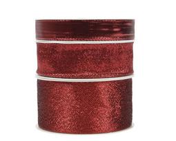 Dovanų pakavimo juostelė Decoris Glitter, raudona