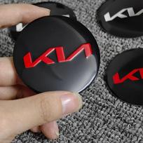 4 vnt. 56 mm 60 mm ratlankių dangteliai aliuminio lipdukas, skirtas KIA K3 K5 K7 K9 KX3 Magentis Cerato Forte Sportage R Soul Venga Sorento 56mm black