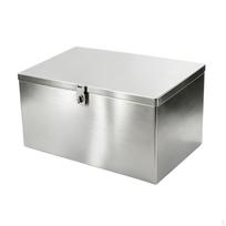 Nerūdijančio plieno dėžė su dangčiu Pramoninės klasės metalinė sandėliavimo dėžė Rankenos HeavyDuty gray