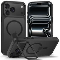 Juodas dėklas su stovu Tech-Protect Magstand Magsafe CC telefonui Apple Iphone 17 PRO / 18 PRO