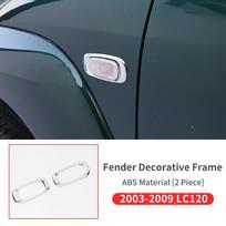 Priekinių ir galinių rūko žibintų dekoratyvinis rėmelis, modifikuotas 2003-2009 m. Toyota Land Cruiser Prado 120 Lc120, šoninio žibinto rėmelis Side Lamp Frame black