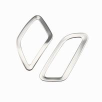 2 vnt. Automobilio oro kondicionieriaus ventiliacijos angos dangtelio dekoravimo lipdukas Apdailė Jeep Renegade 2014 -  LHD Interjerui stainless steel white