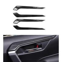 Skirta Toyota RAV 4 RAV4    2022 2023  Automobilio salono durų panelės porankio dangtelio apdailos dekoracija Anglies pluoštas  4 vnt./komplektas juoda