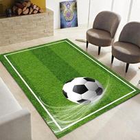 Football Area Rug Ball Sports Theme Carpet Soccer Ball Pattern Floor Mat for Kids Boys Girls Play Room Living Room Bedroom Decor 40 x60 blue