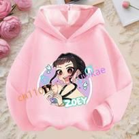 Movie New Kids K-Pop Demon Hunters Hooded Tops Toddler Girl Clothes KPop Demon Hunters Hoodie Girls Fashion Casual Sweatshirt 140 pink