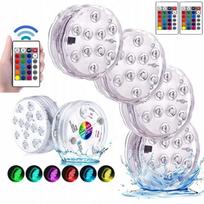 Led baseino, jacuzzi, spa povandeninis apšvietimas su nuotoliniu valdymu vakarėliams, 4 vnt.