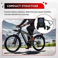 A96I-M7C-2 Electric Bike LCD Display Meter 24V 36V 48V 60V E Scooter LCD Panel With USB UART For Mountain Electric Bike 5PIN Par gray