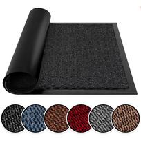 Plaunami lauko ir vidaus durų kilimėliai - Neslystantys, tvirti - Stilingi, dideli guminiai - Puikiai sulaikantys dulkes durų kilimėliai 40cm x 60cm black