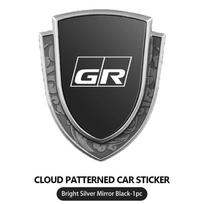 Automobilio stilius 3D skydas metalinis emblemos ženklelio lipdukas dekoracija decal Toyota GR MN Corolla Yaris Aygo Prius RAV4 Crown CHR Camry black