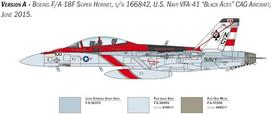 Italeri 2823 1:48 F/a-18f U.s. Navy Special Colors modeliavimo rinkinys, statinis modelis, rankdarbiai, hobis, klijavimas, plastikinis rinkinys, detalus nedažytas, It2823, tamsiai mėlynas
