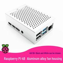Raspberry Pi 4 Metal Alloy Case with Cooling Fan for Enhanced Heat Dissipation No Fan sidabro pilka spalva