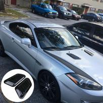 Universalus automobilio variklio dangčio ventiliacijos grotelių dangtelis Oro įleidimo angos Blizgus juodas gray
