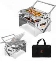 Anglinis grilis, nešiojami bbq griliai, nerūdijančio plieno iškylų ​​grilis, 360° pasukami angliniai griliai, sulankstomas grilis, nešiojamas, nuimamas stovyklavimo grilis iškyloms, sodui, terasai, stovyklavimui, kelionėms