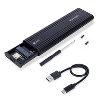 M.2 SSD Dual Protocol Enclosure NVMe SATA Dual Protocol USB 3.1 Type-C 10Gbps Adapter Aluminum Case Supports M Key B+M Key black