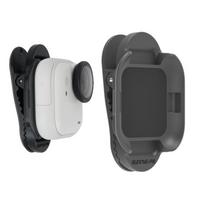 For Insta360 GO Ultra Sunnylife Magnetic Backpack Clip Action Camera Clamp Vertical-Horizontal Mount (Black) white