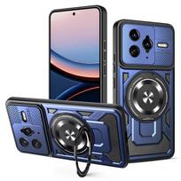 For Xiaomi Poco F7 Pro Case Poco F7 Ultra Phone Cover Magnetic Armor Shockproof Ring Holder Case Magsafe Wireless Charge Cover Poco F7 Ultra gray