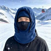 Cold-resist Balaclava Hat Unisex Neck Gaiter Warm Thermal Head Cover  Skiing raudona