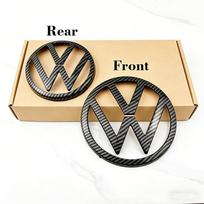 2Pcs/set Car Front Grille Badge Rear Trunk Emblem Lid Logo Auto Accessories For VW Volkswagen GTI Golf 6 Golf 7 Golf 7.5 Golf 8gbhl80 GOLF 8 (MK8) black