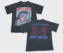 Vintage Style Guns N Roses Coma World Tour 1992 T-Shirt and kids shirt Double Side Size S-4XL 130 gray