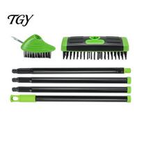 Outdoor Paving Seam Brush 3-in-1 Deck Brush, Floor Scrub with Long Handle, Detachable Stone Joint Cleaning Weed for Joints, Patio, Pavers, žalia