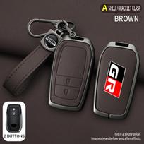 Automobilio rakto dėklas Dangtelis Toyota GR Sport C-HR Gazoo RAV4 Racing Mirai Avensis Cinko lydinio rakto korpusas Raktų pakabuko korpuso dangteliai Aksesuaras black
